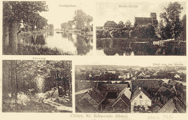 Postkarte Clöden 1929