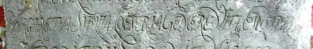 Grabplatte für Margaretha Sybilla Löserin +1690